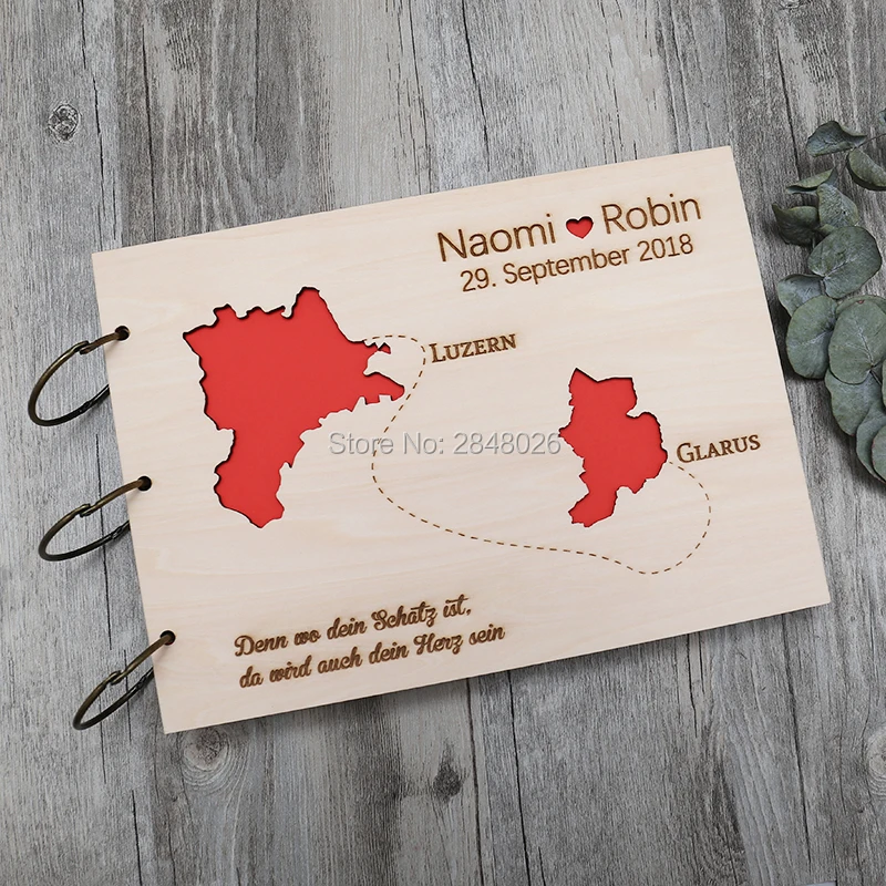 Custom Star Map - Livre d'invité de mariage personnalisé rustique,