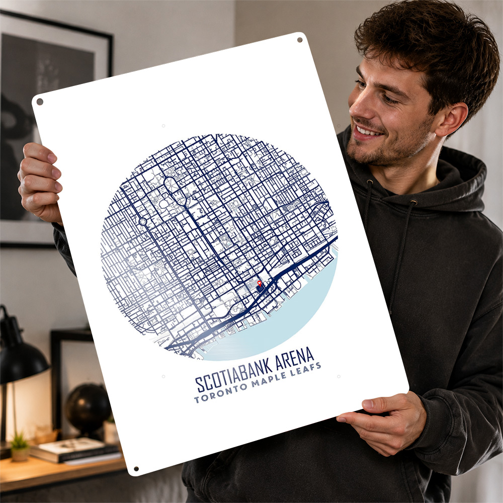Custom Map Poster - Affiche métallique de l'arena Scotiabank, Art