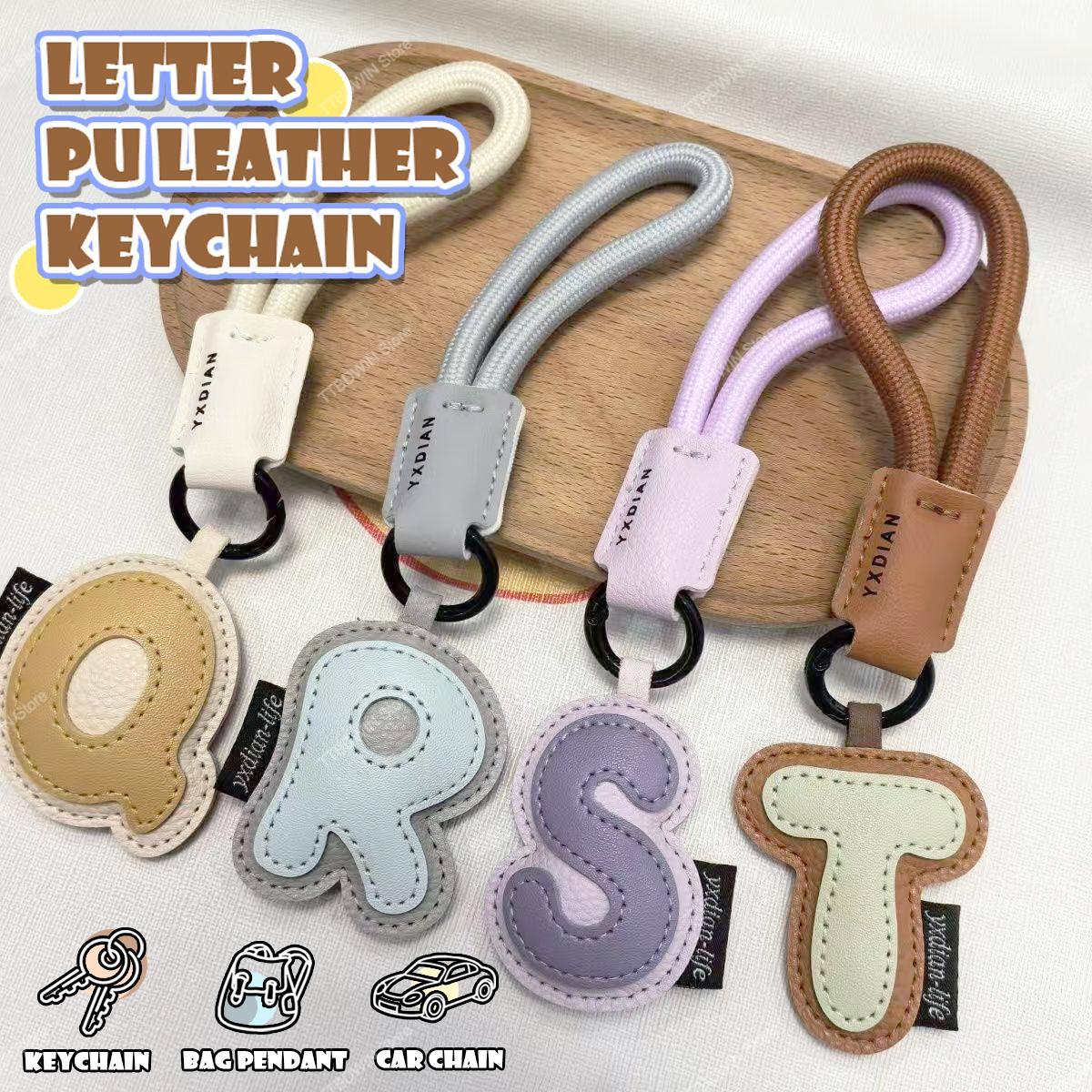 Monogram Keychain Leather - Porte-clés en cuir PU 26 lettres