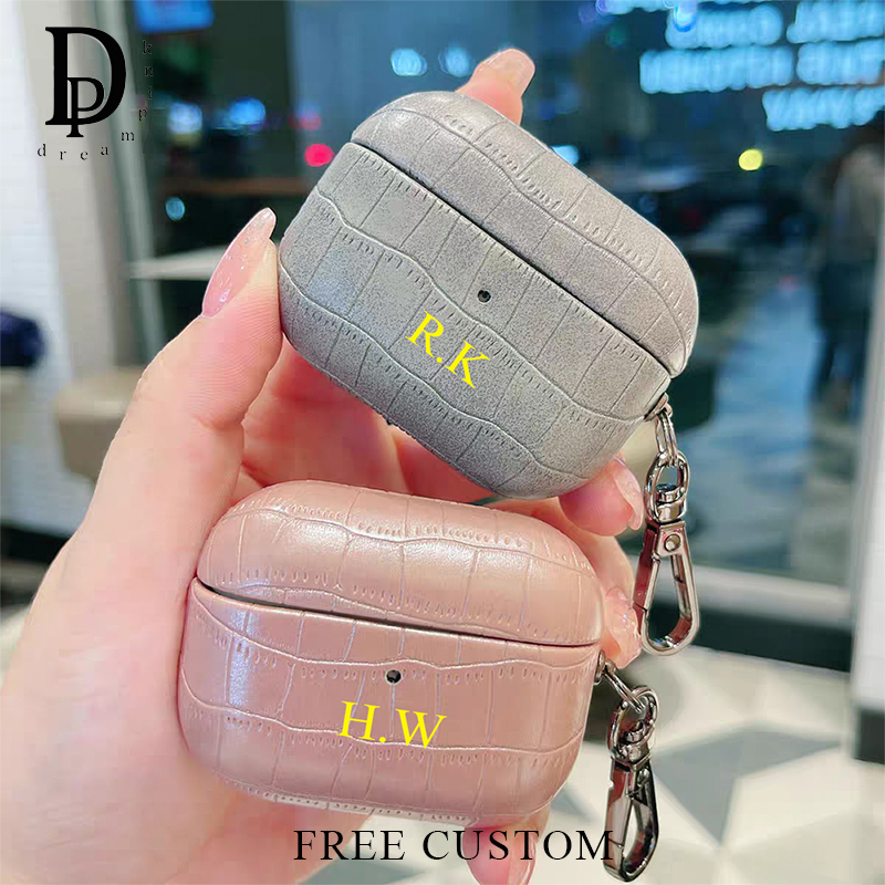 Monogram Keychain Leather - Étui Eaphone en cuir de crocodile