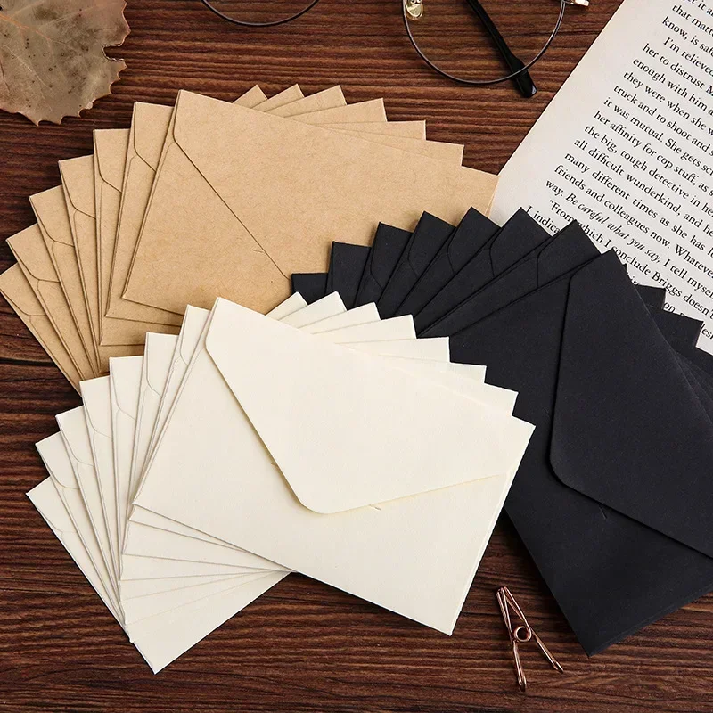 Wax Seal Letter Kit - 20/40/80 pièces classique blanc noir Kraft