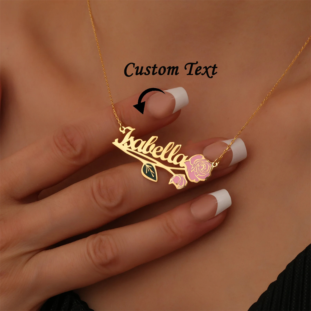Collier personnalisé avec fleu - Birth Flower Necklace avis et prix
