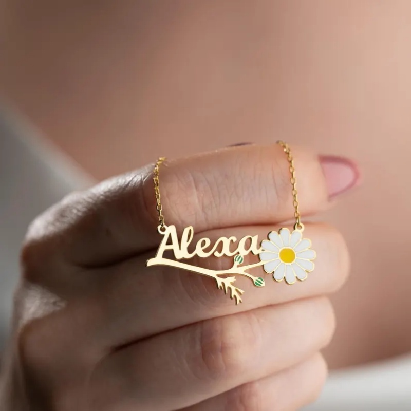 Collier personnalisé Roro en é - Birth Flower Necklace avis et prix