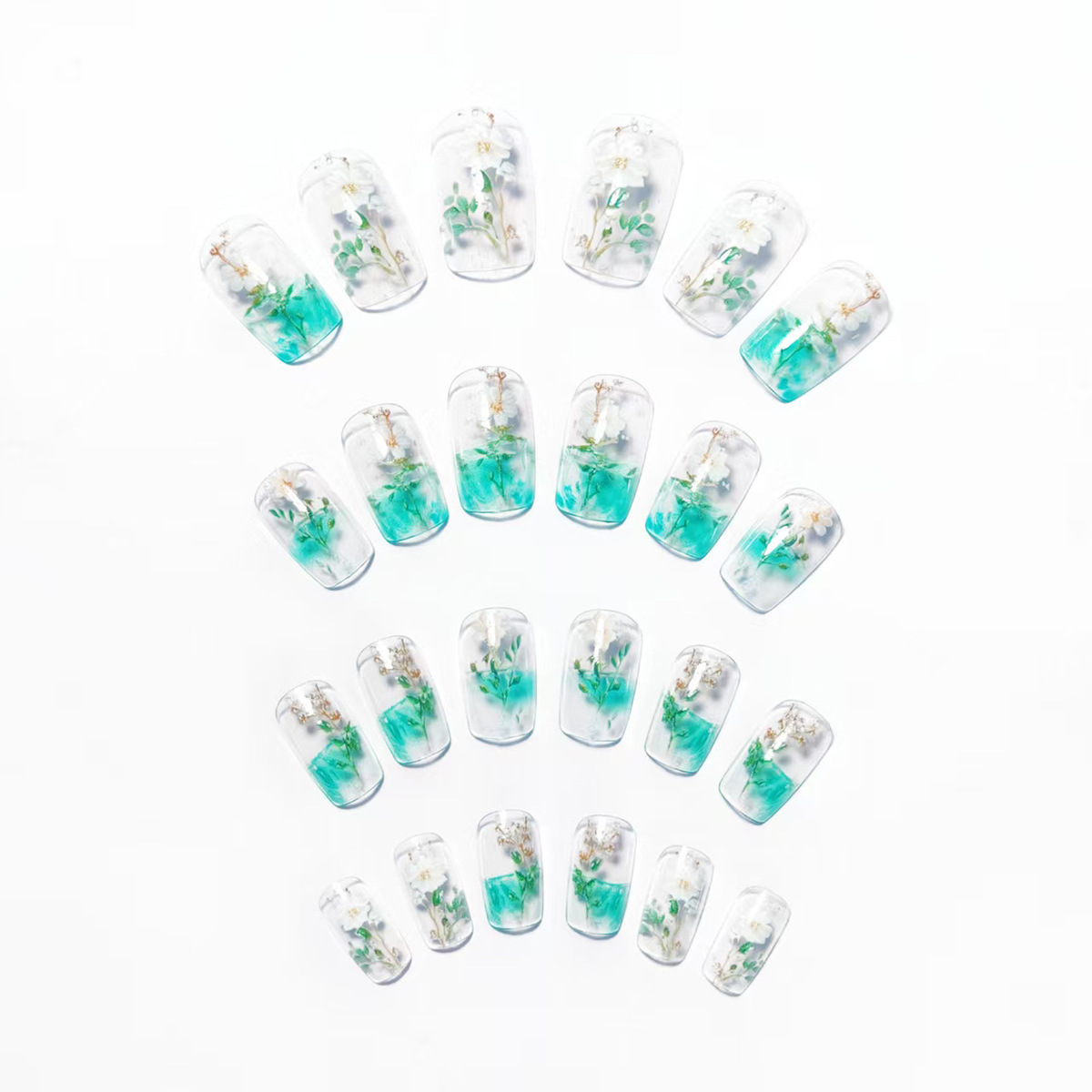 Faux ongles moyens pour femmes - Pressed Flower Art avis et prix