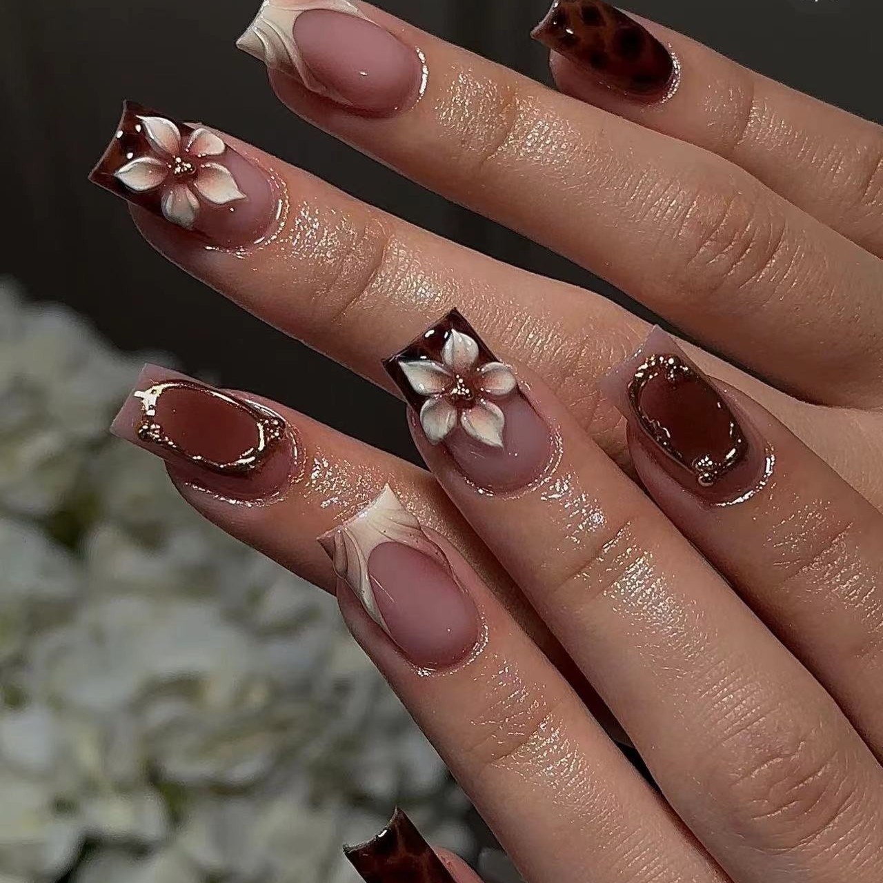 Faux ongles carrés courts pour - Pressed Flower Art avis et prix