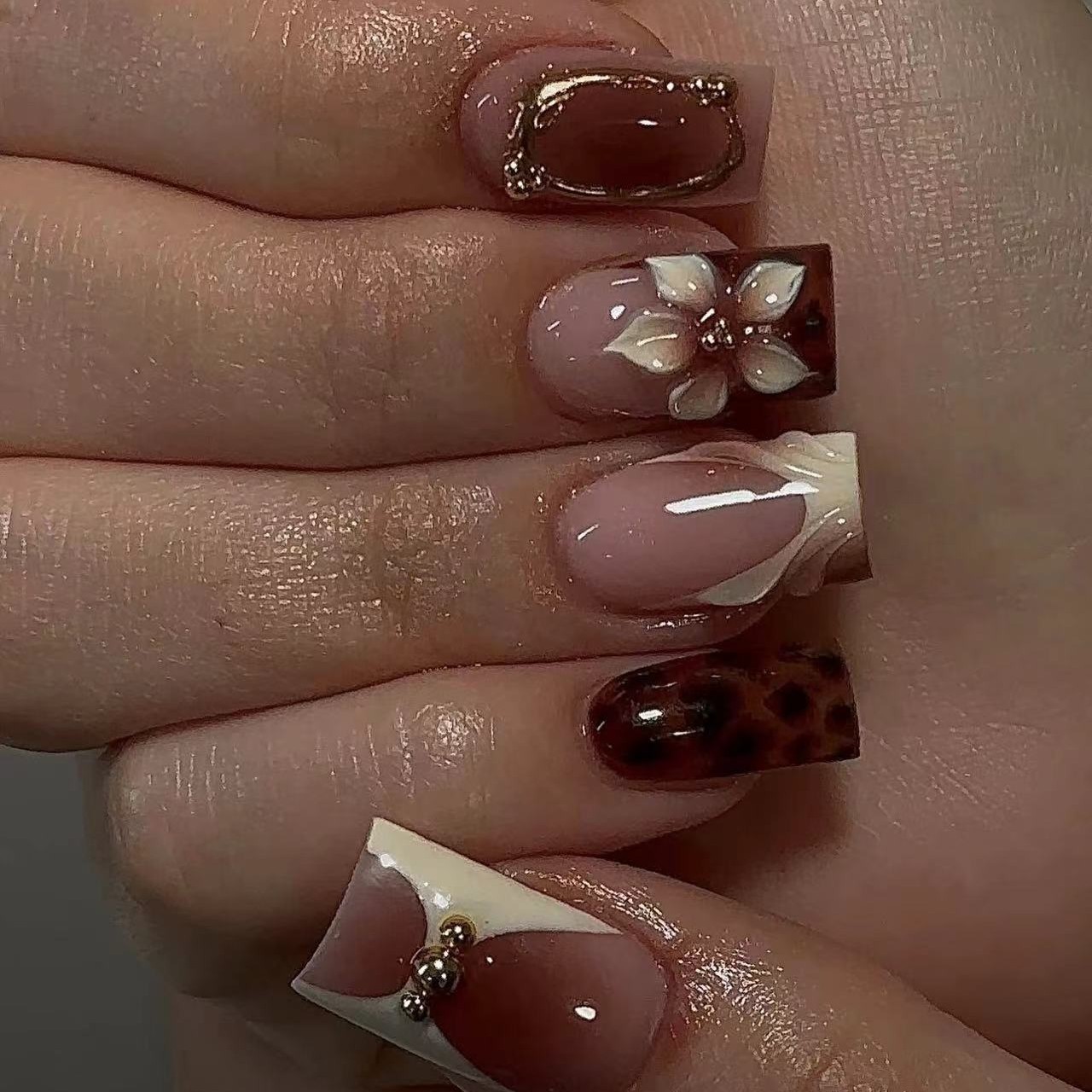 Faux ongles carrés courts pour - Pressed Flower Art avis et prix